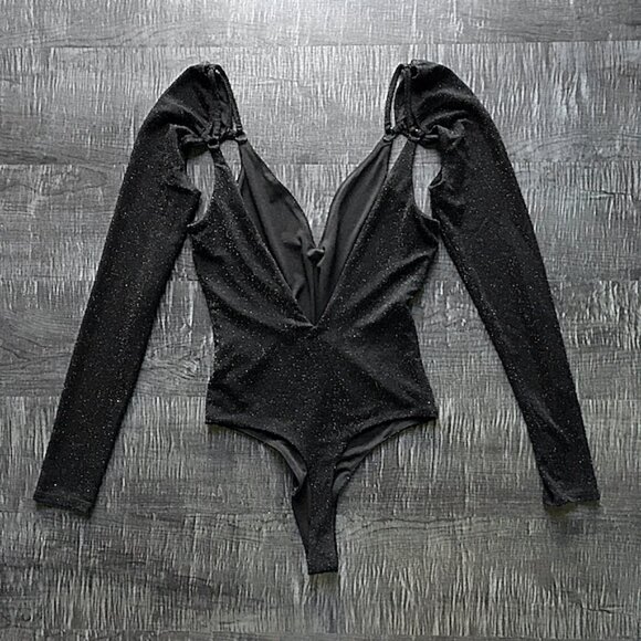 h:ours Logan Lurex Bodysuit Sz S - Picture 9 of 14